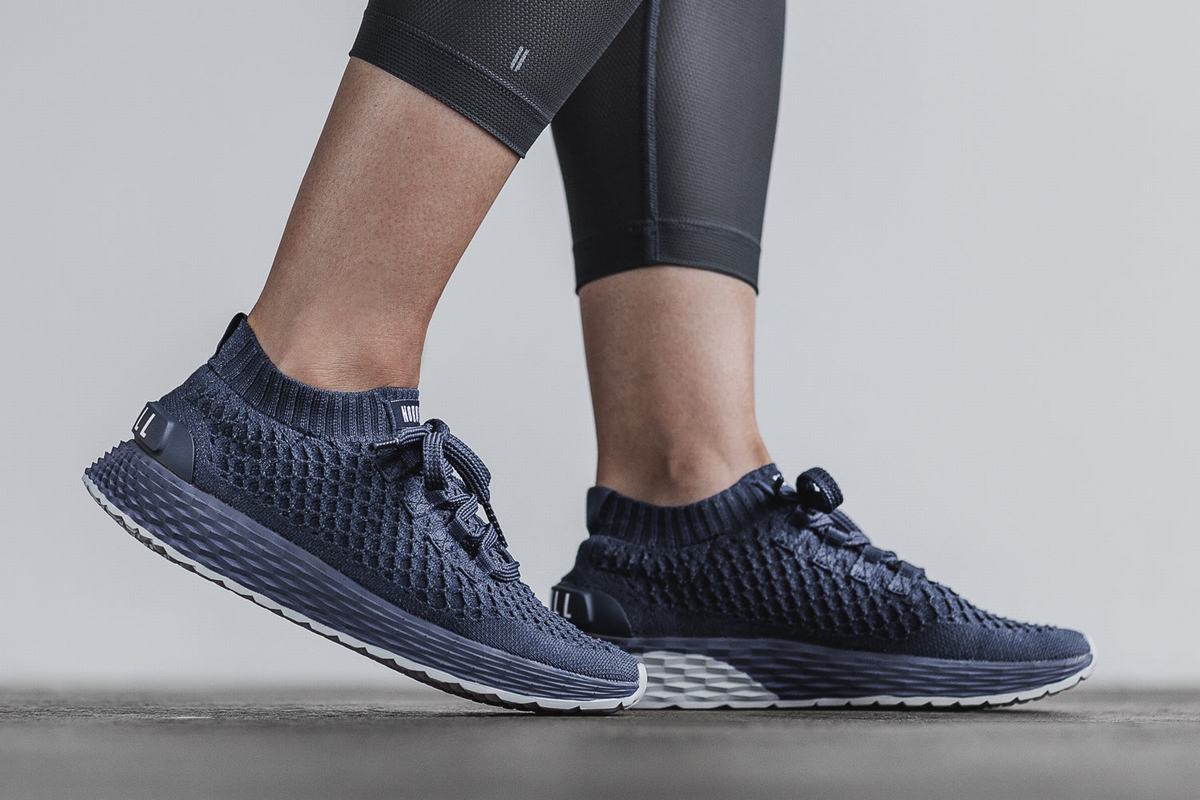 Nobull Knit Runner Women's Running Shoes Navy | Australia (YQ4025)